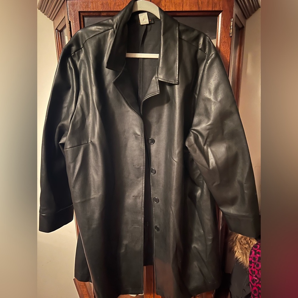 Faux leather jacket
